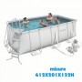 PISCINA RETT. POWER STEEL 412X201X122 CM