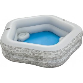 PISCINA GONF. EFFETTO PIETRA 213X206X53